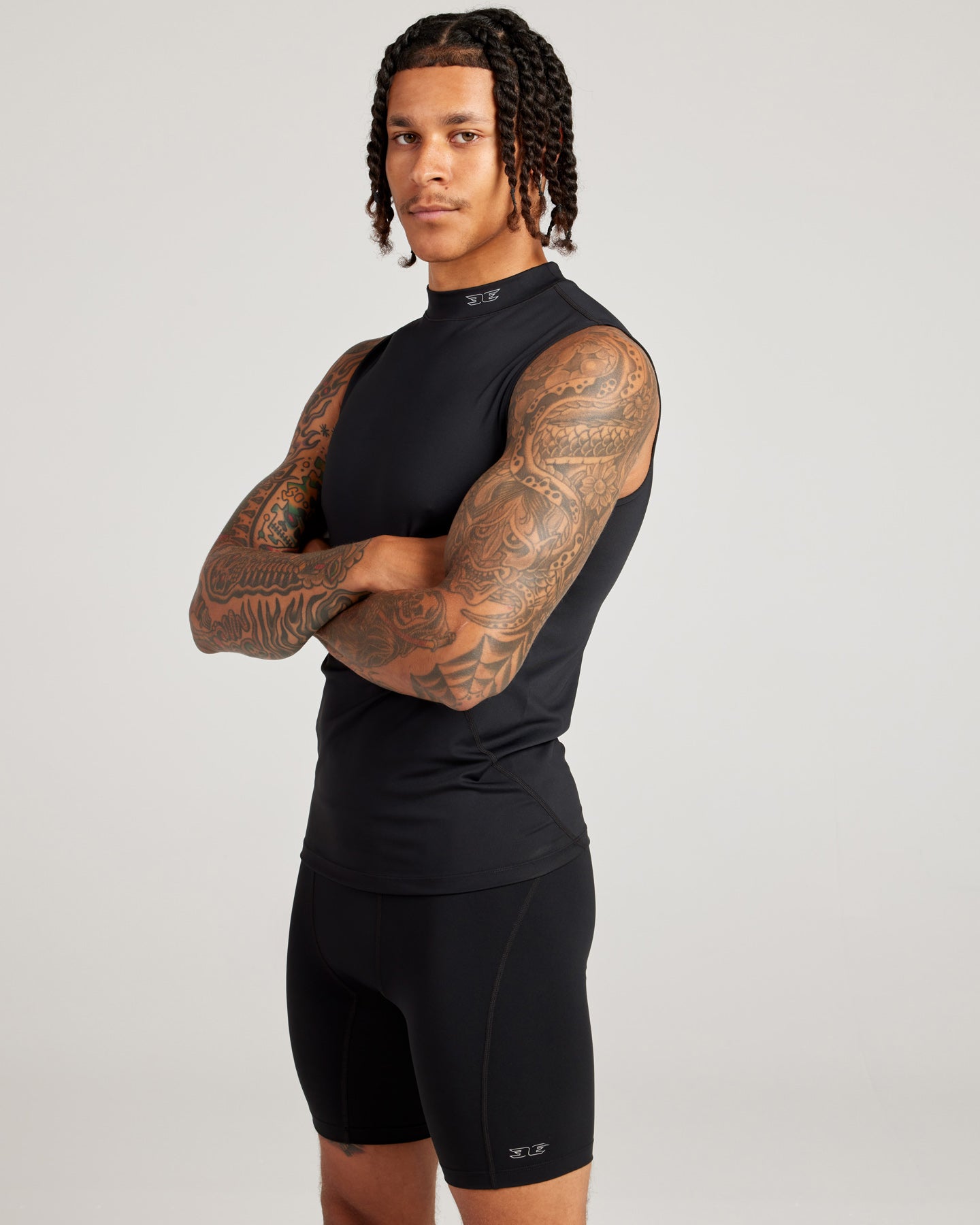 Men's ProForm Mock Neck Tank - Black – Elite Eleven
