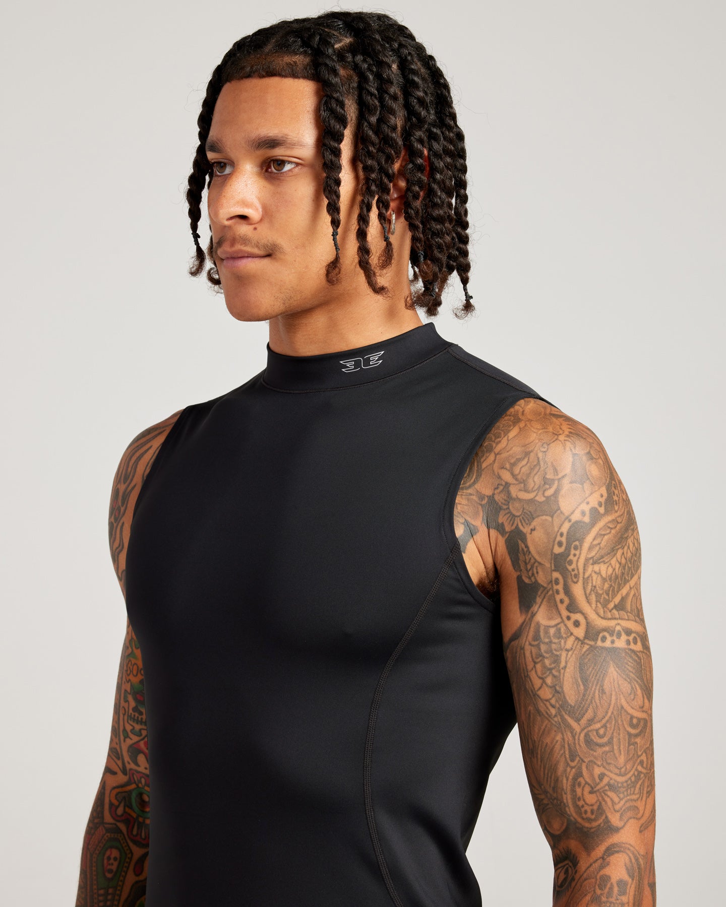 Men's ProForm Mock Neck Tank - Black – Elite Eleven