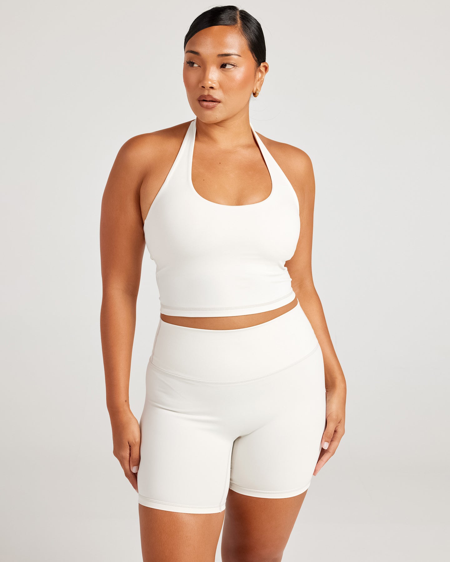 Aura Halter Tank - Vanilla Latte – Elite Eleven
