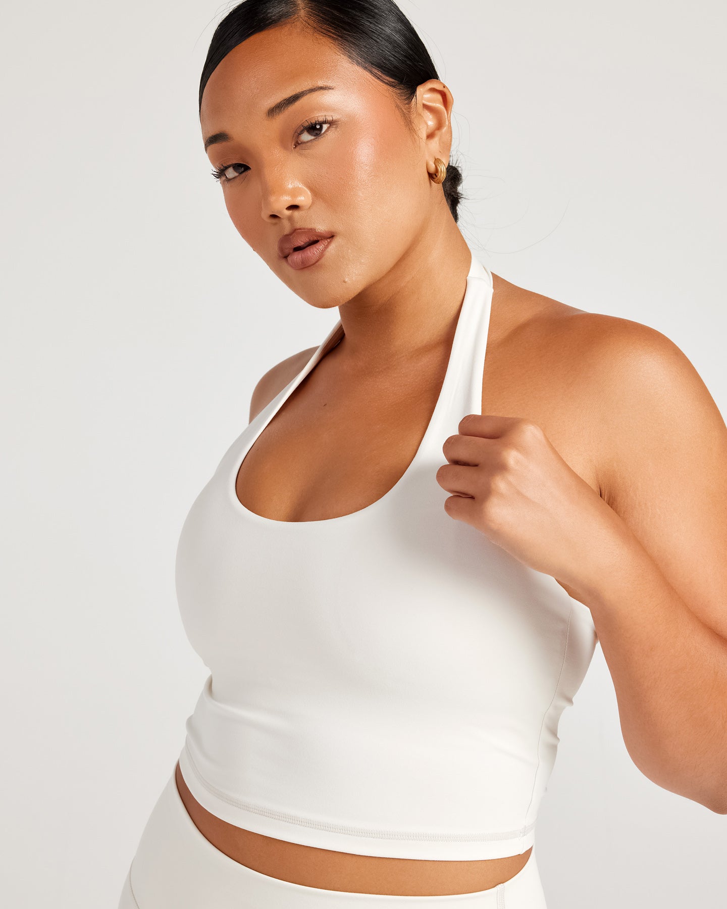 Aura Halter Tank - Vanilla Latte – Elite Eleven
