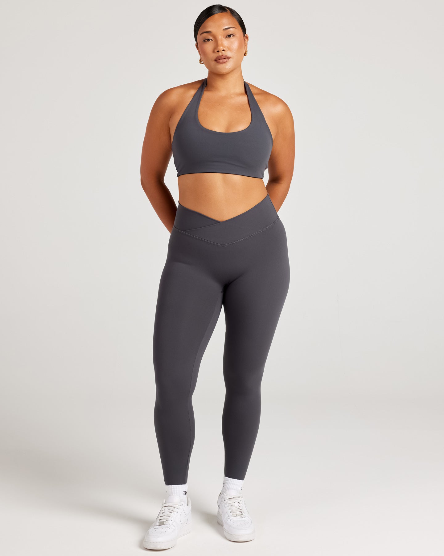 Cross Over Leggings - Charcoal – Elite Eleven
