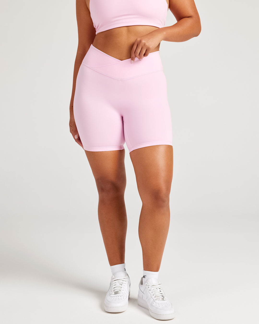 Cross Over Shorts - Candy Pink