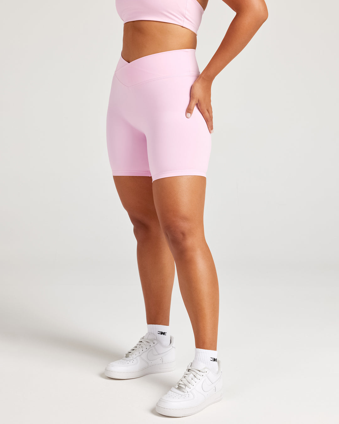 Cross Over Shorts - Candy Pink