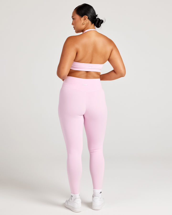 Cross Over Leggings - Candy Pink