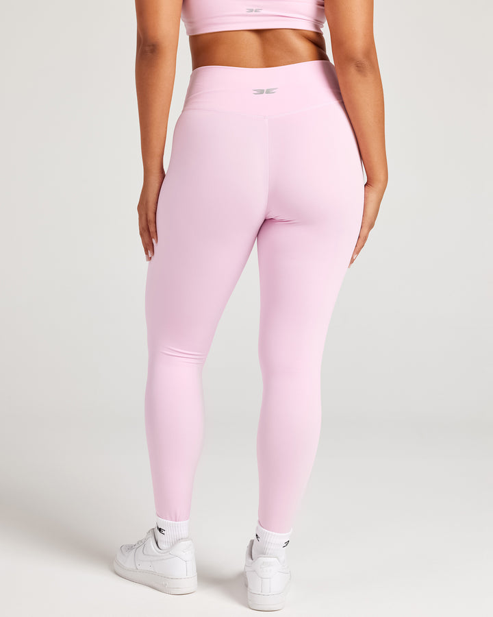 Cross Over Leggings - Candy Pink