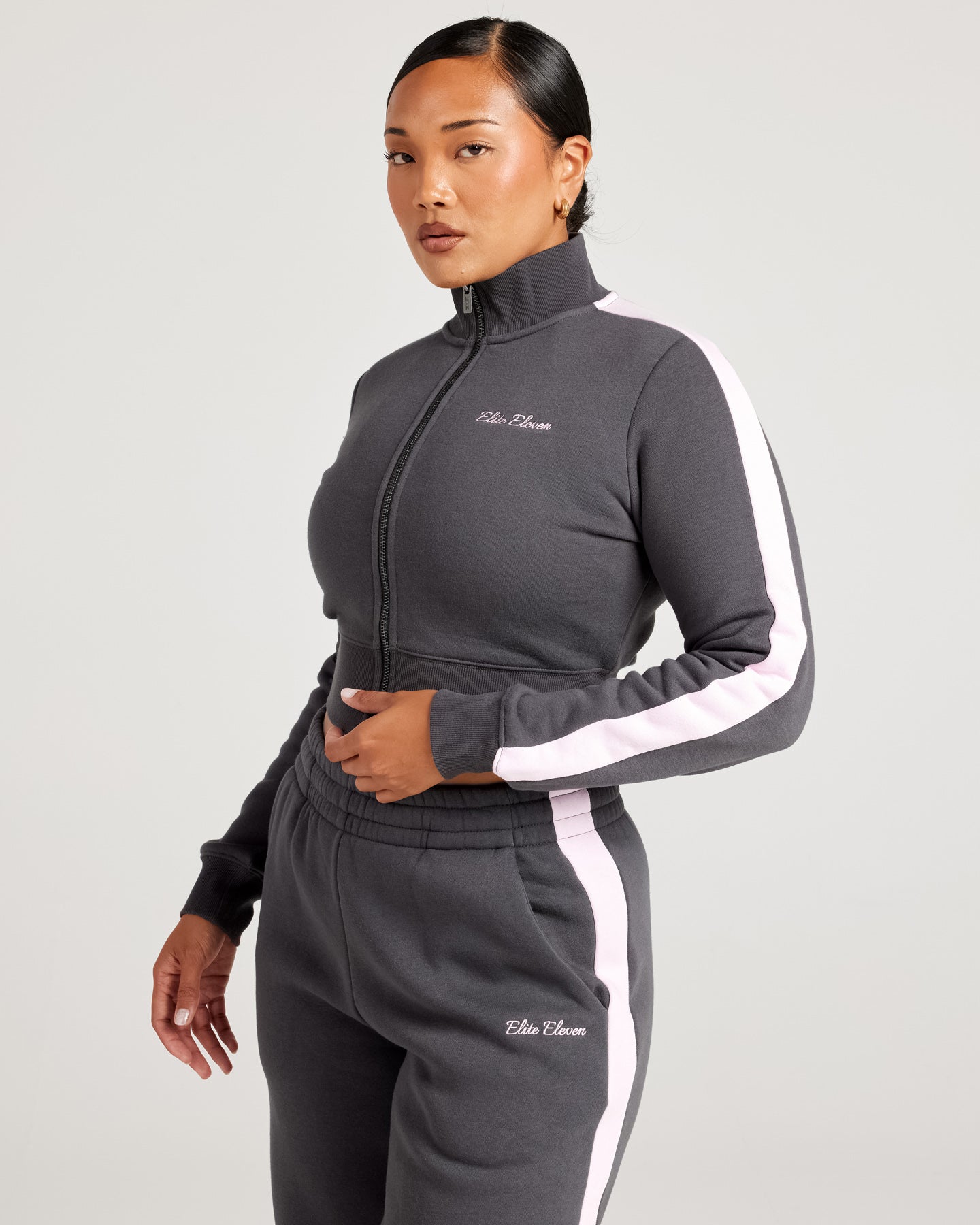 Omni Panel Zip Through - Charcoal/Pink – Elite Eleven