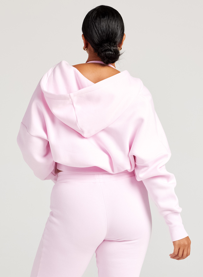 Omni Zip Through Hoodie - Pink