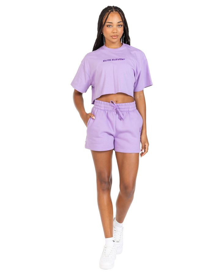 Women's Cropped Registered Tee - Purple