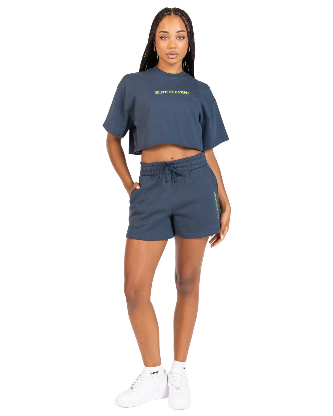 Women's Cropped Registered Tee - Navy