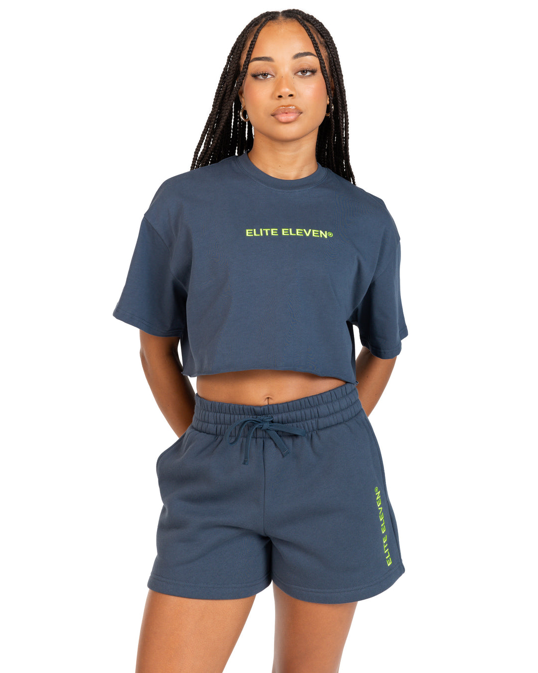 Women's Cropped Registered Tee - Navy