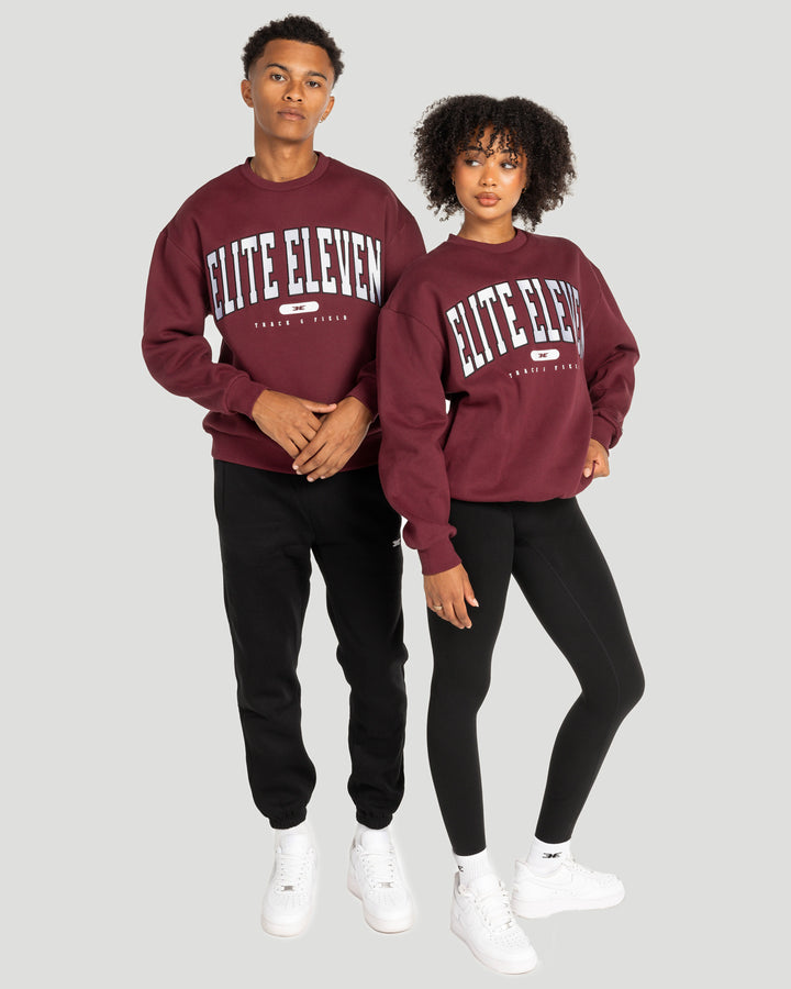 Track & Field Crewneck - Burgundy