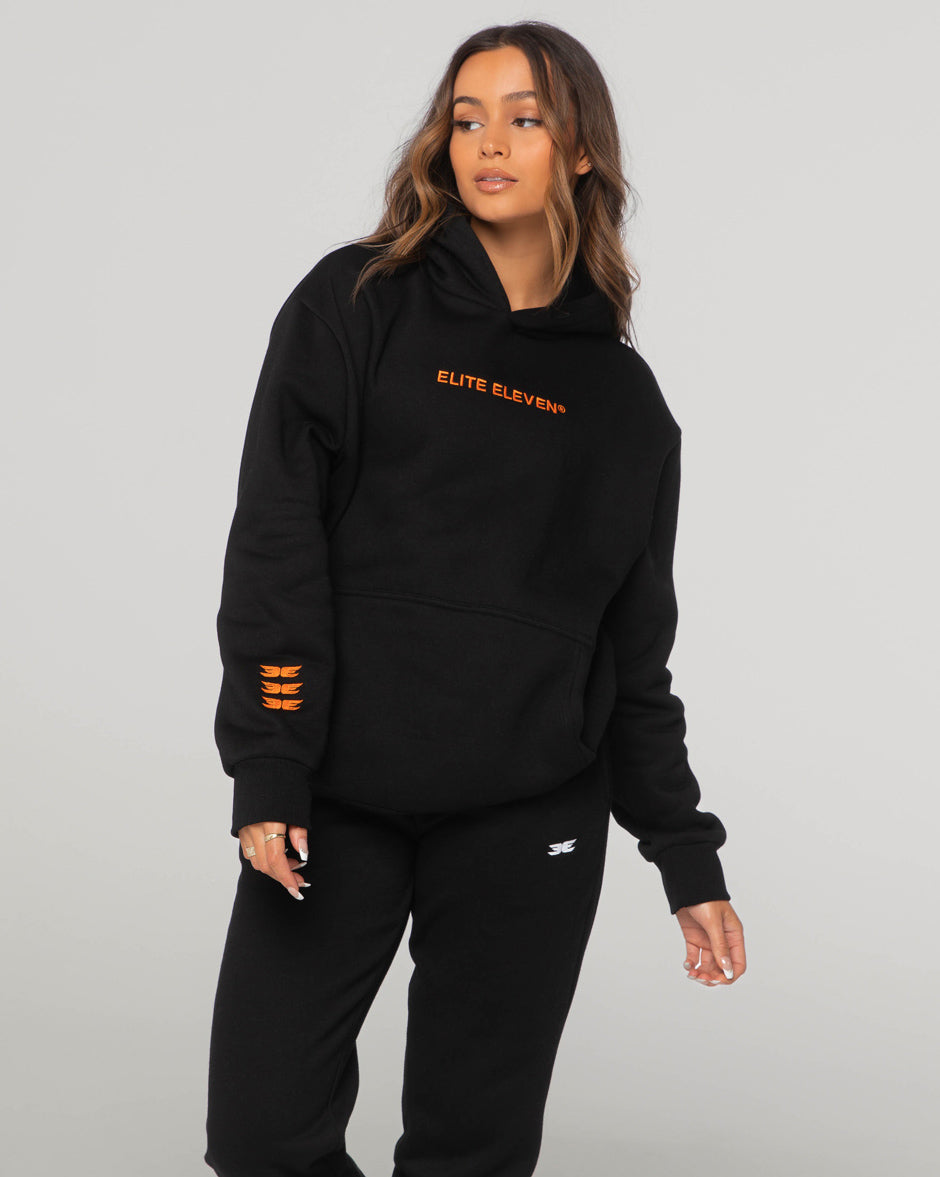 Registered Hoodie - Black/Orange