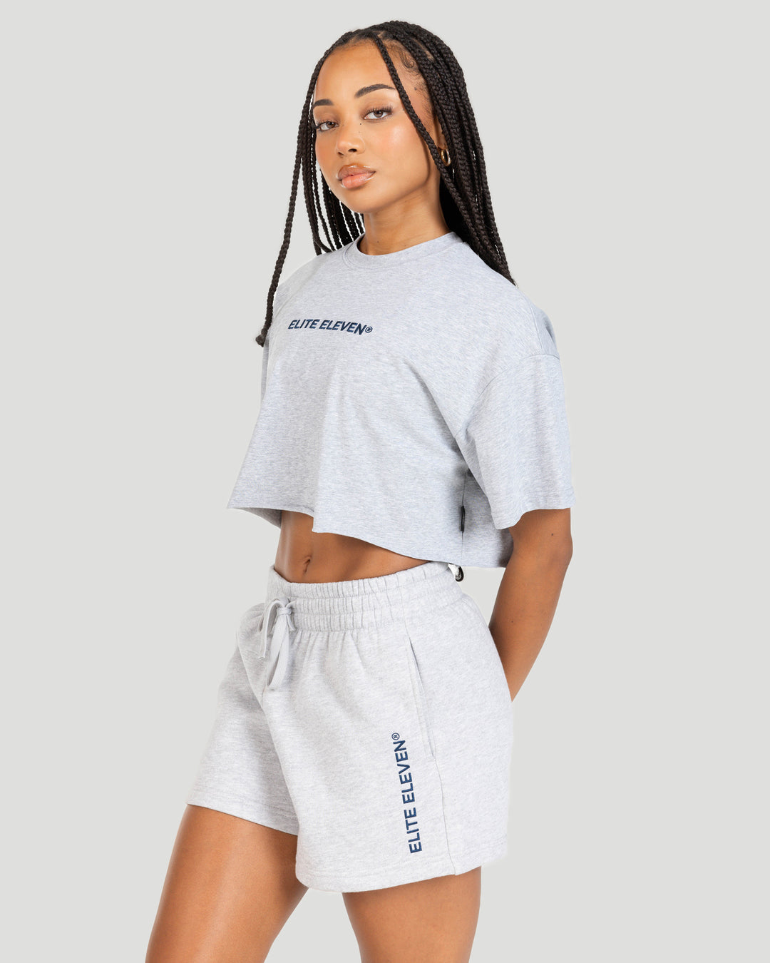 Women's Cropped Registered Tee - Grey