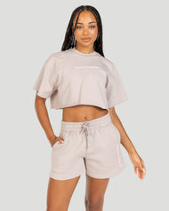 Women's Cropped Registered Tee - Taupe