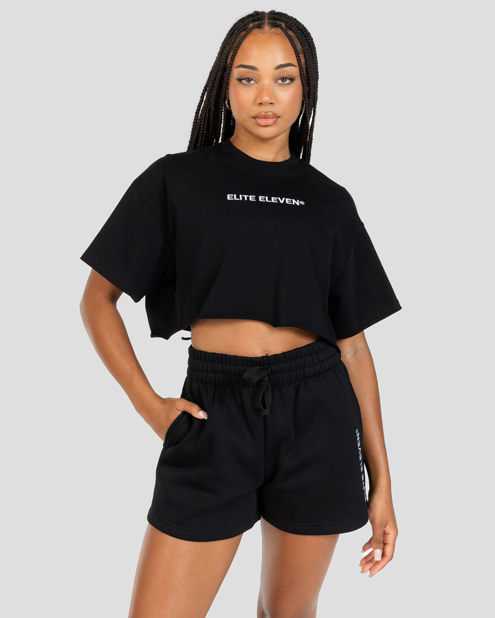 Women's Cropped Registered Tee - Black