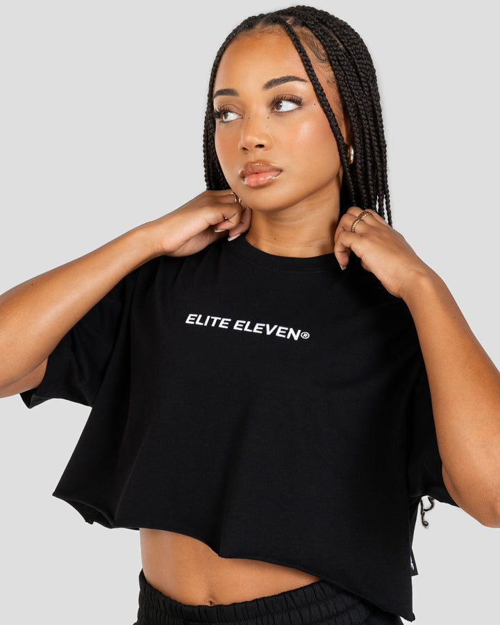 Women's Cropped Registered Tee - Black