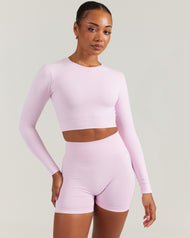 Elite Seamless Long Sleeve - Baby Pink