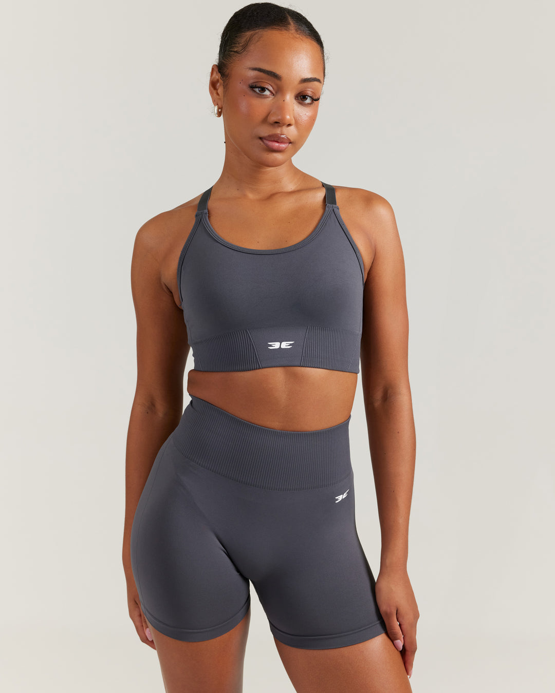HPE Women's Cross X Seamless Bra - Grey XS High Support Seamless Sports Bra