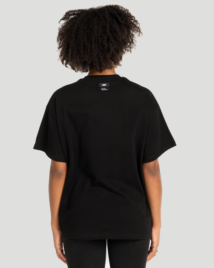 Women's Script Oversized Tee - Black / Purple