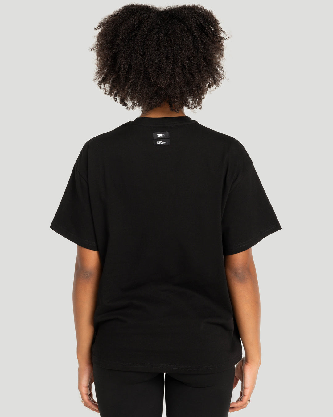 Women's Script Oversized Tee - Black / Blue