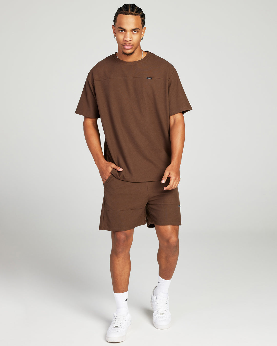 Signal Waffle Tee - Brown