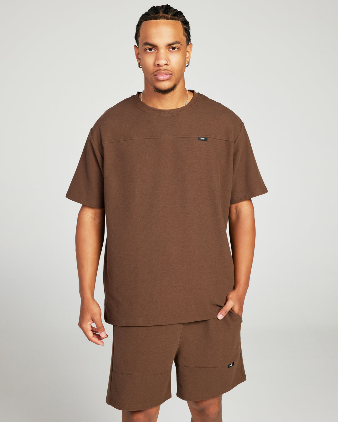 Signal Waffle Tee - Brown