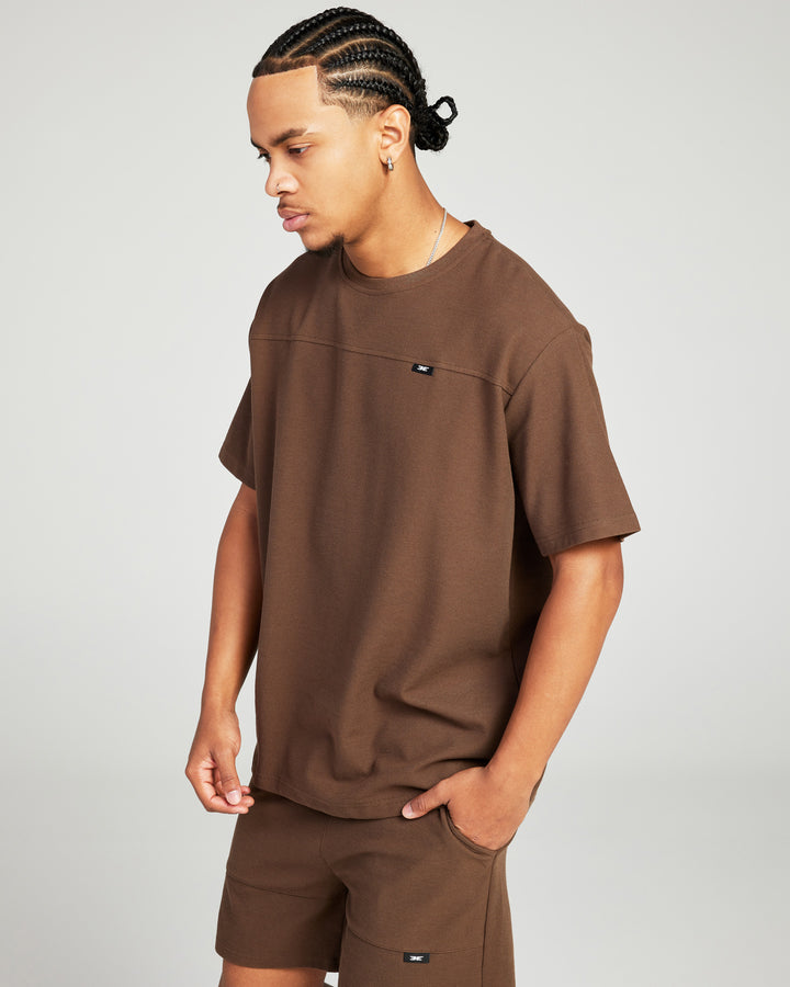 Signal Waffle Tee - Brown