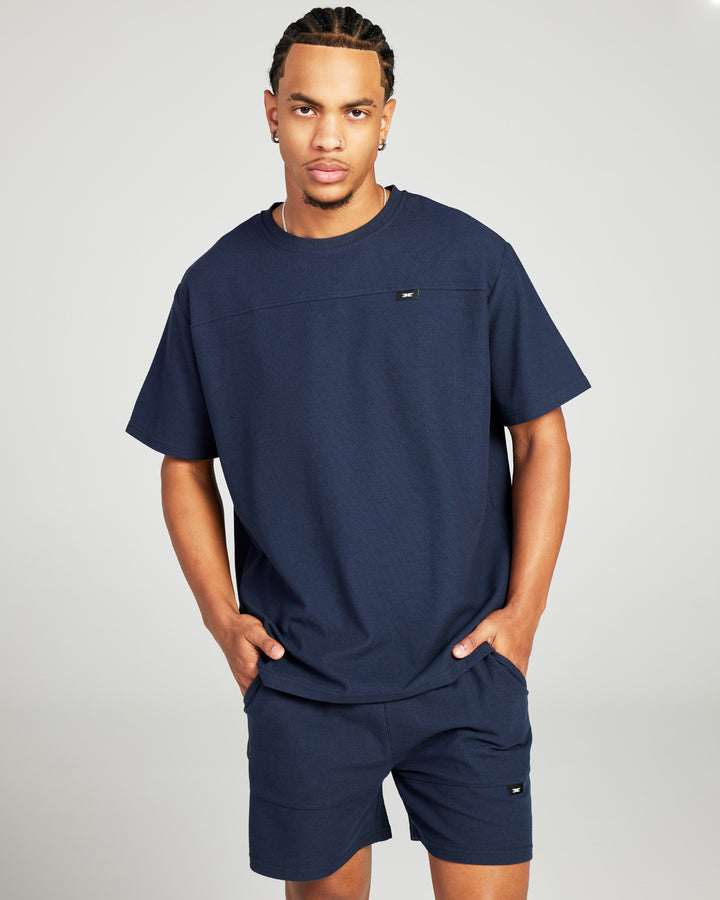 Signal Waffle Tee - Navy