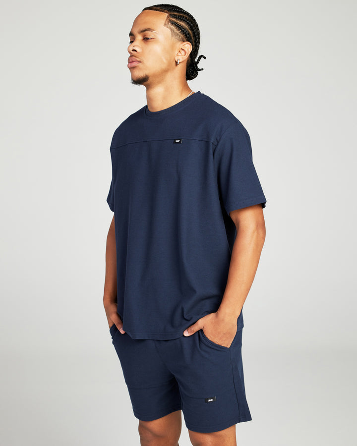 Signal Waffle Tee - Navy