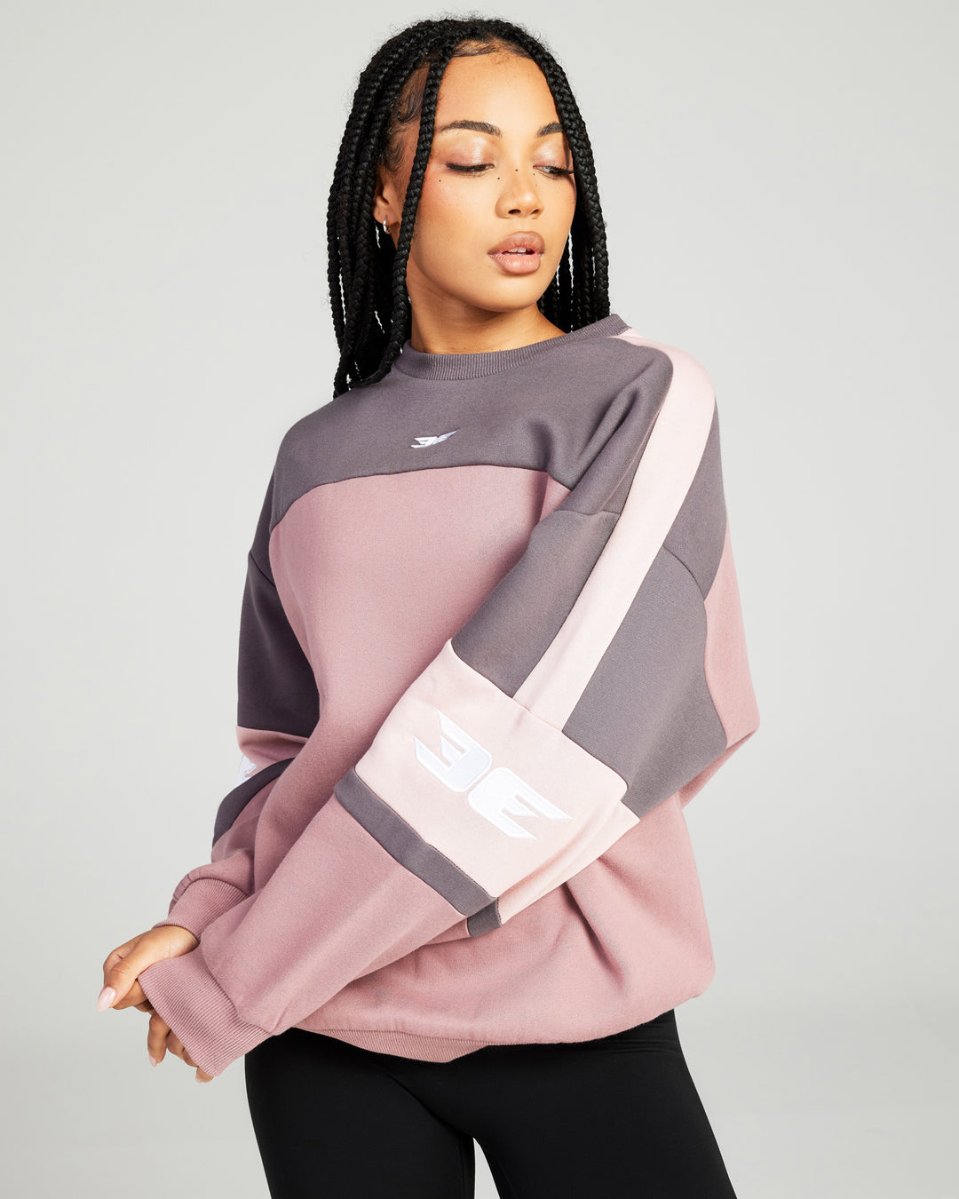 '99 Panel Crewneck - Pink