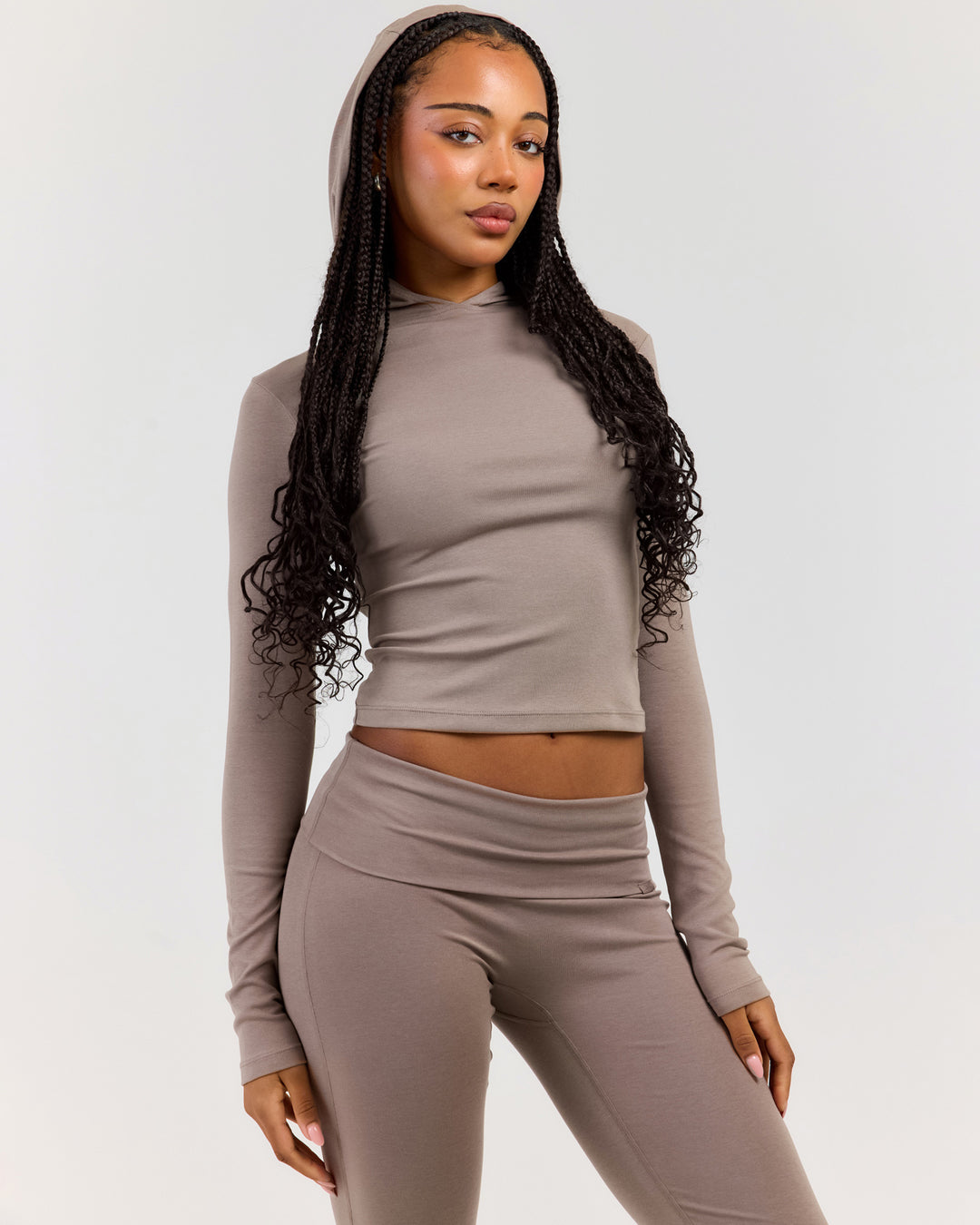 EE Lounge Long Sleeve Hoodie - Burnt Sugar