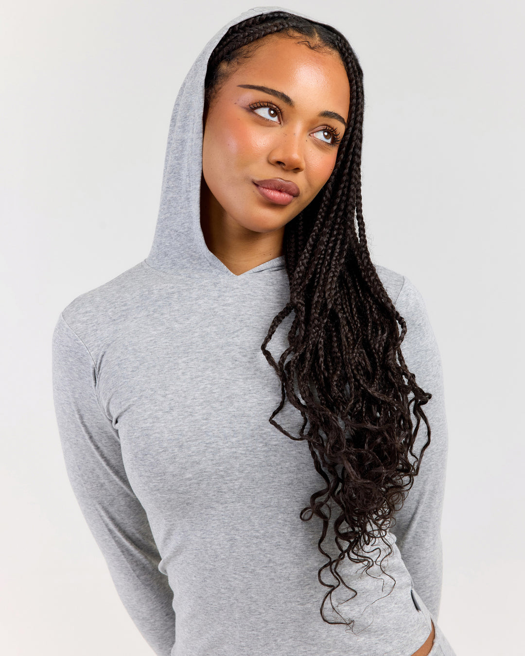 EE Lounge Long Sleeve Hoodie - Heather Grey
