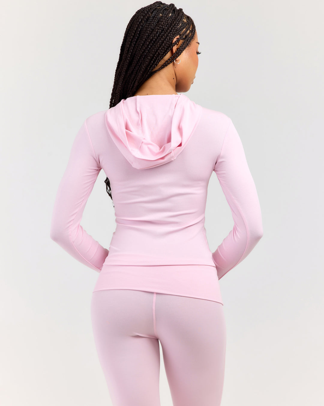 EE Lounge Long Sleeve Hoodie - Baby Pink
