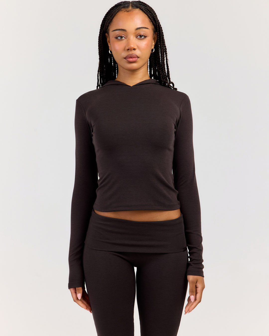 EE Lounge Long Sleeve Hoodie - Coffee Bean