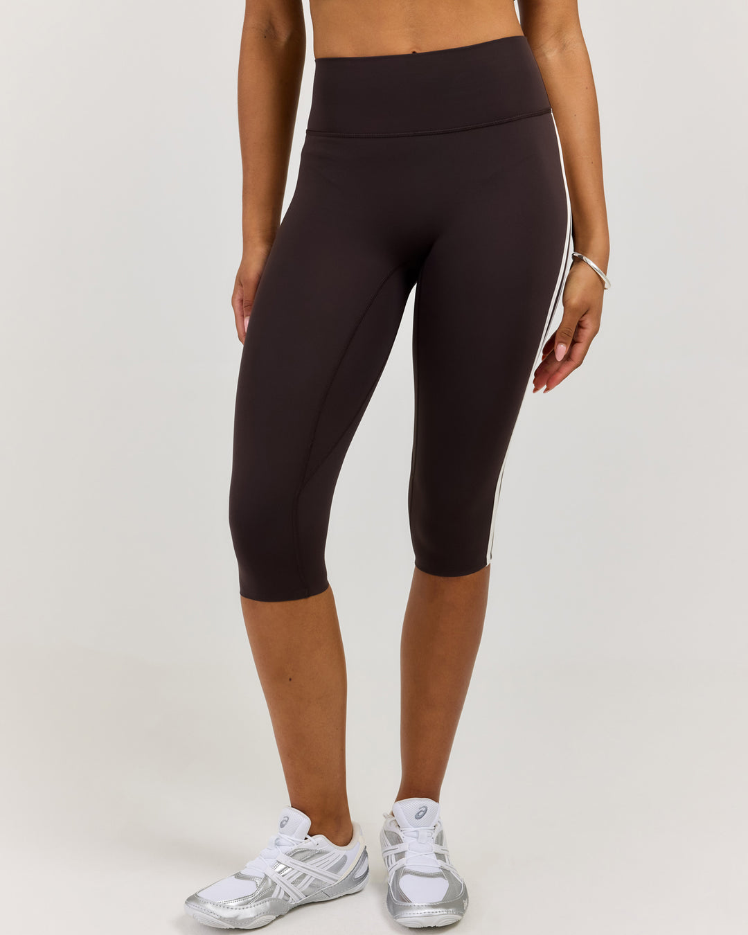 Airey Stripe Capri - Coffee/White