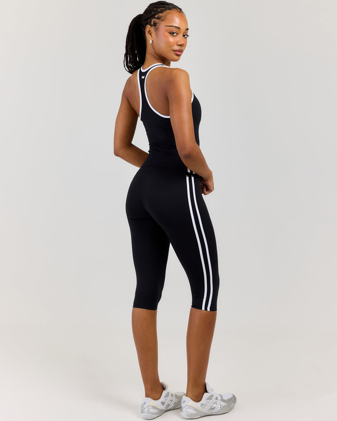Airey Stripe Capri - Black/White