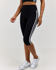 Airey Stripe Capri - Black/White