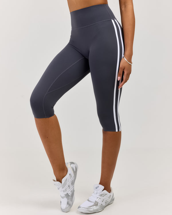 Airey Stripe Capri - Slate/White