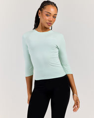 Round Neck 3/4 Sleeve - Mint