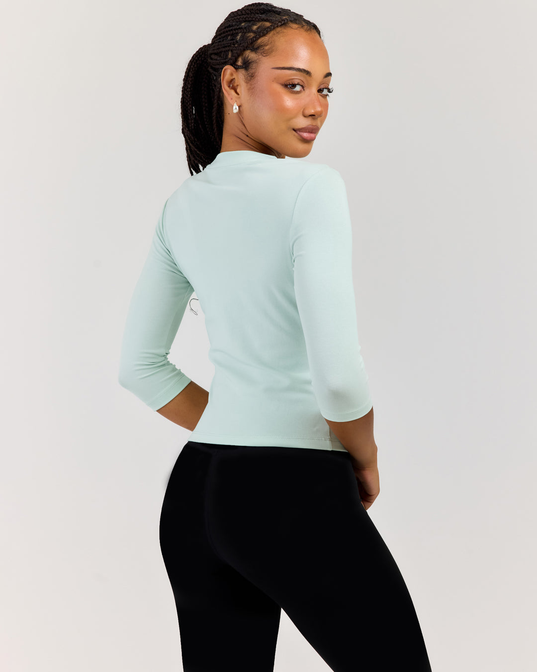 Round Neck 3/4 Sleeve - Mint