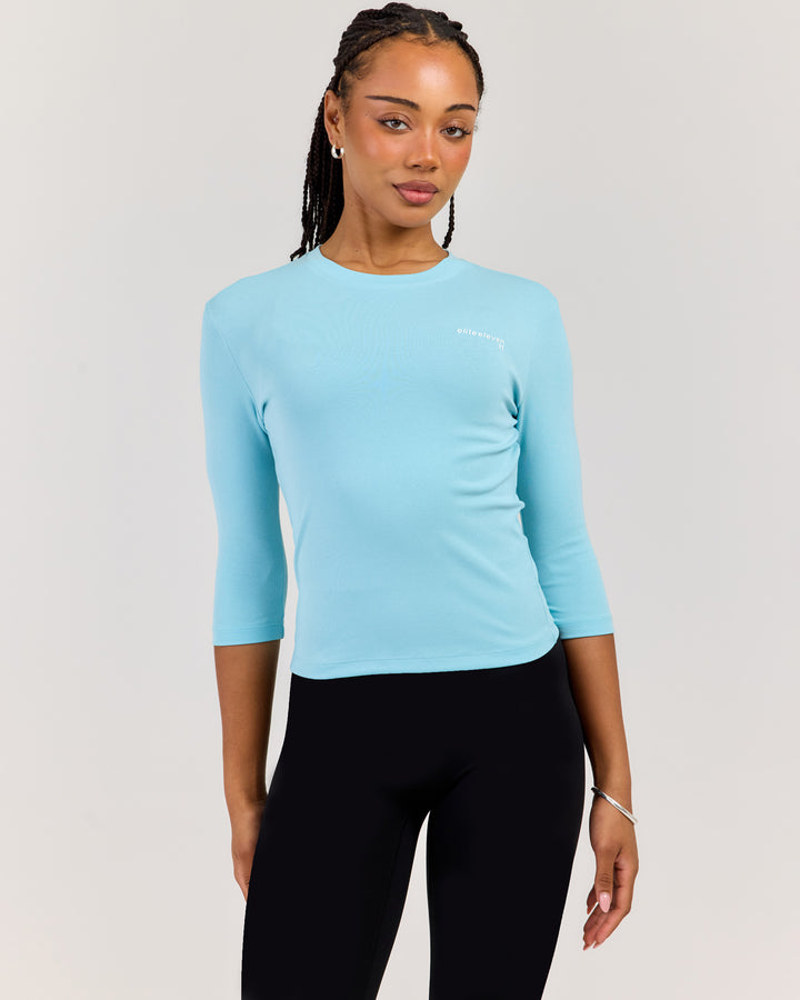 Round Neck 3/4 Sleeve - Turquoise