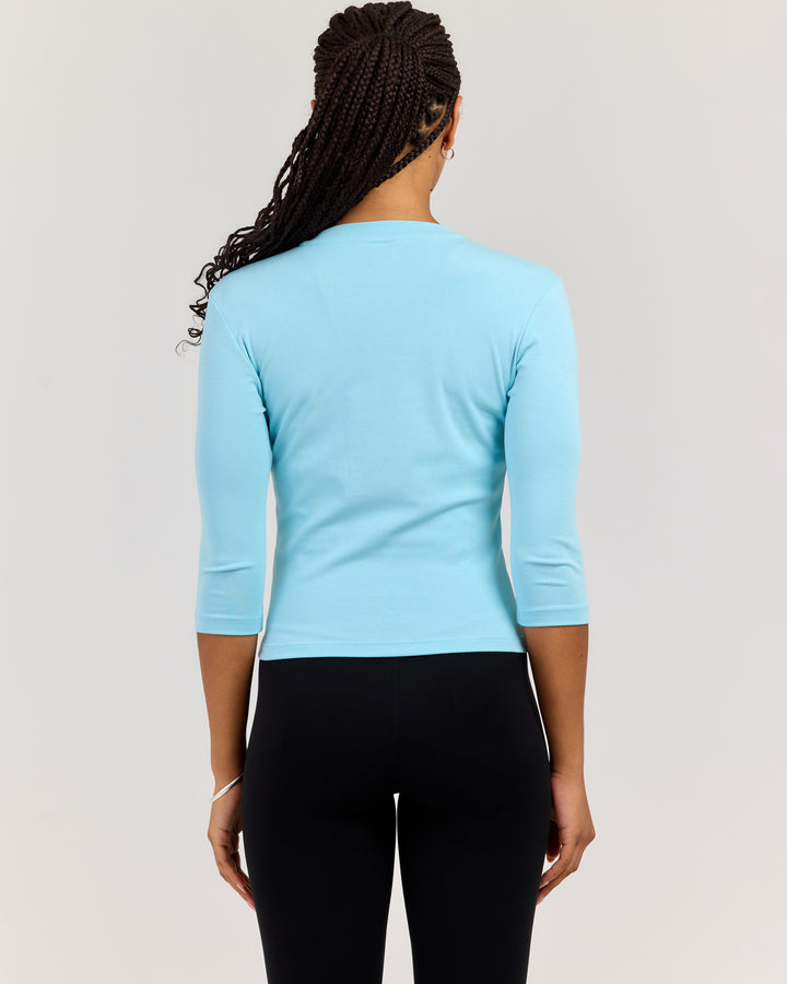 Round Neck 3/4 Sleeve - Turquoise
