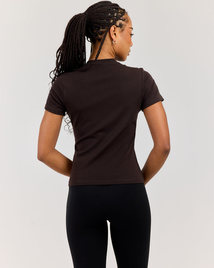 EE Baby V Neck Tee V2 - Coffee Bean