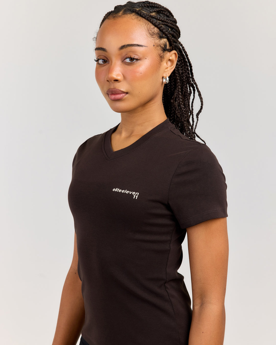 EE Baby V Neck Tee V2 - Coffee Bean