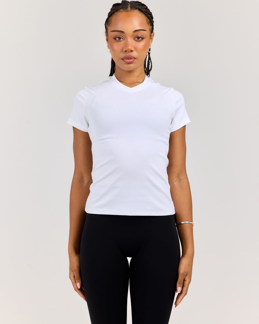 EE Baby V Neck Tee V2 - White