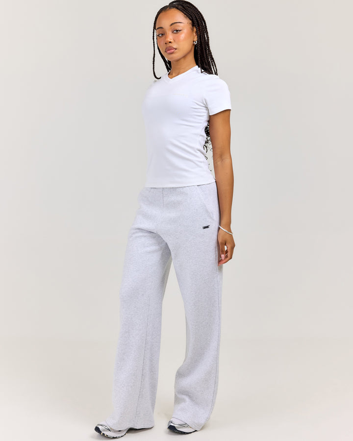 Omni Wide Leg Trackpants - Grey Marle/Charcoal