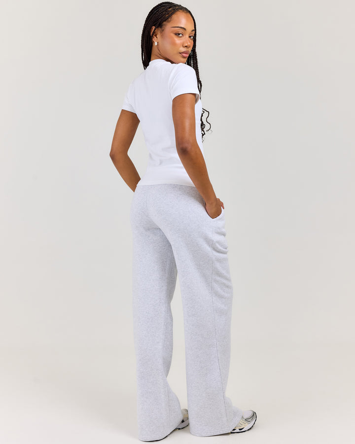 Omni Wide Leg Trackpants - Grey Marle/Charcoal