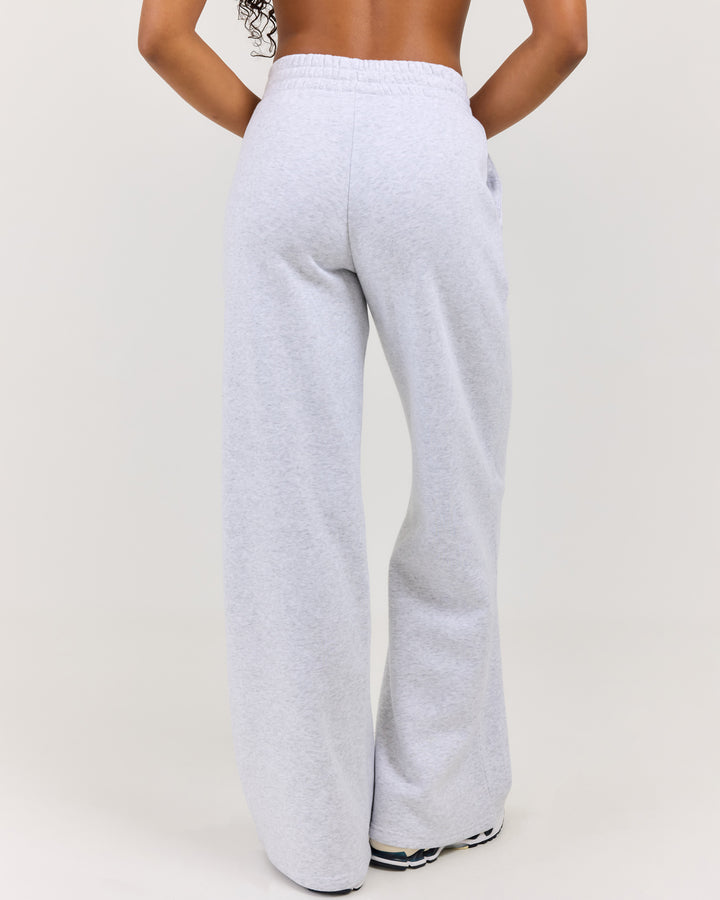 Omni Wide Leg Trackpants - Grey Marle/Charcoal