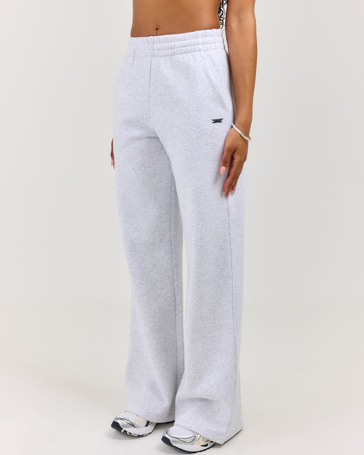 Omni Wide Leg Trackpants - Grey Marle/Charcoal