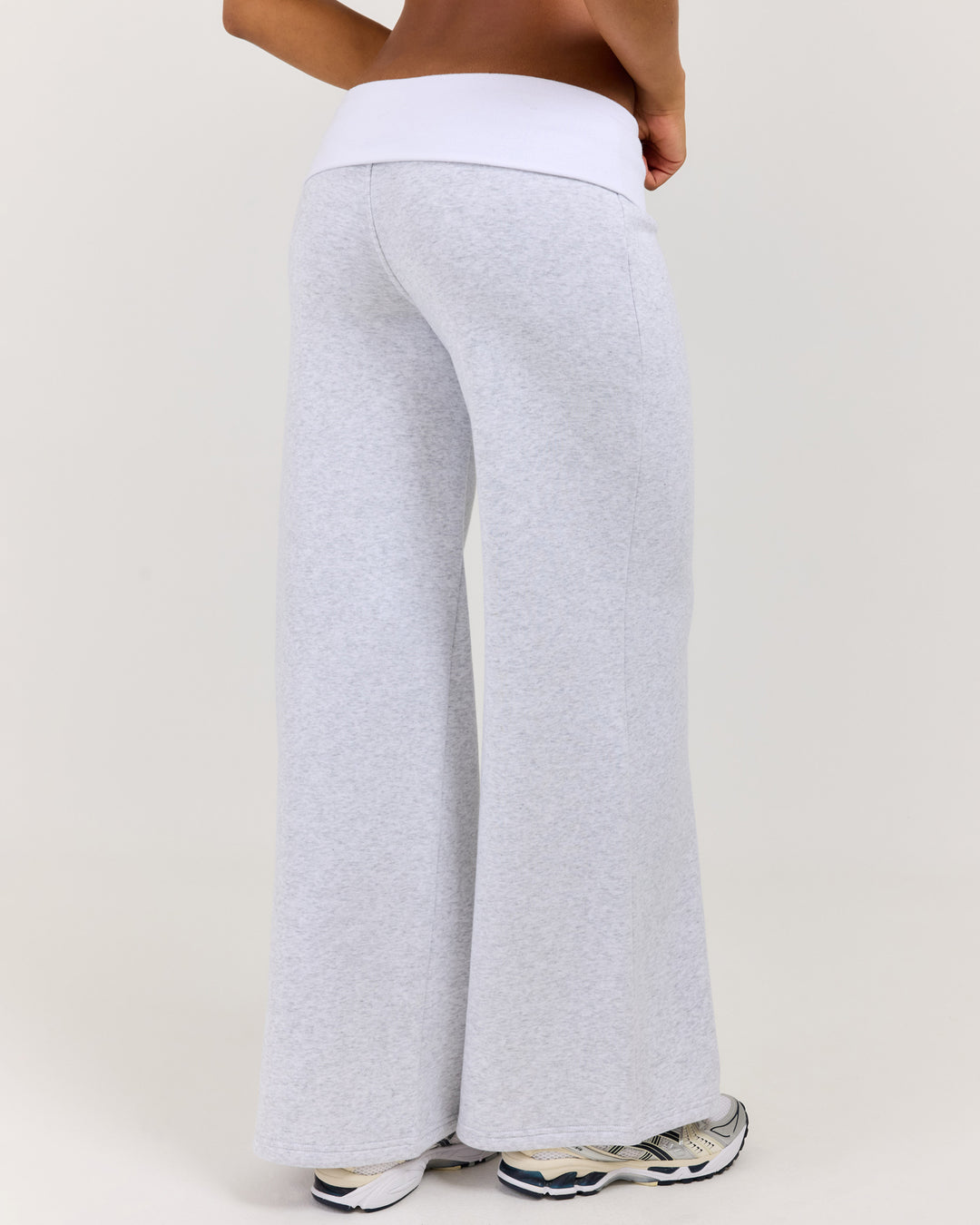 Omni Fold Over Pants - Grey Marle/White